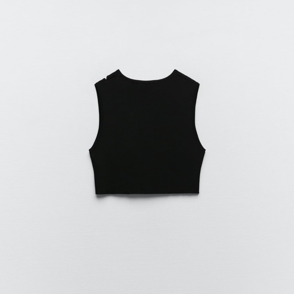 ZARA KNIT TOP WITH JEWEL BUTTONS
BLACK - Picture 3 of 4